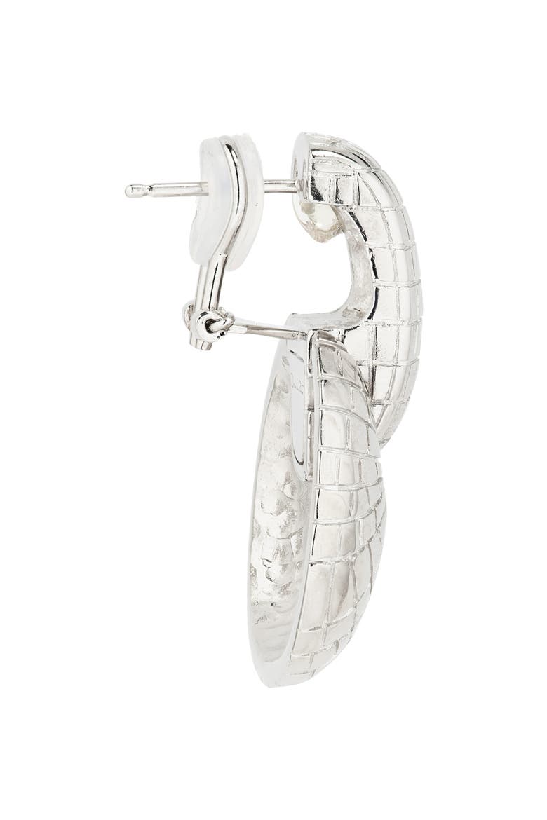 Mosaic Texture Drop Earrings, Alternate, color, SILVER