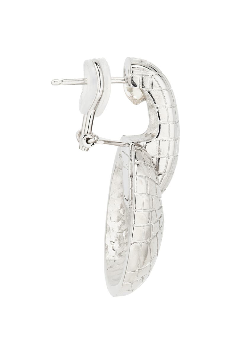 Oscar de la Renta Mosaic Texture Drop Earrings, Alternate, color, Silver