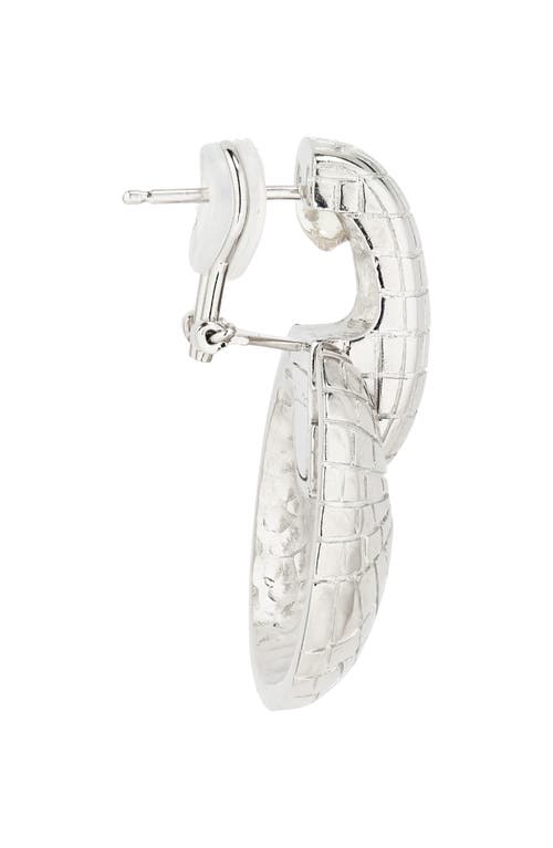 Oscar De La Renta Mosaic Texture Drop Earrings In Silver