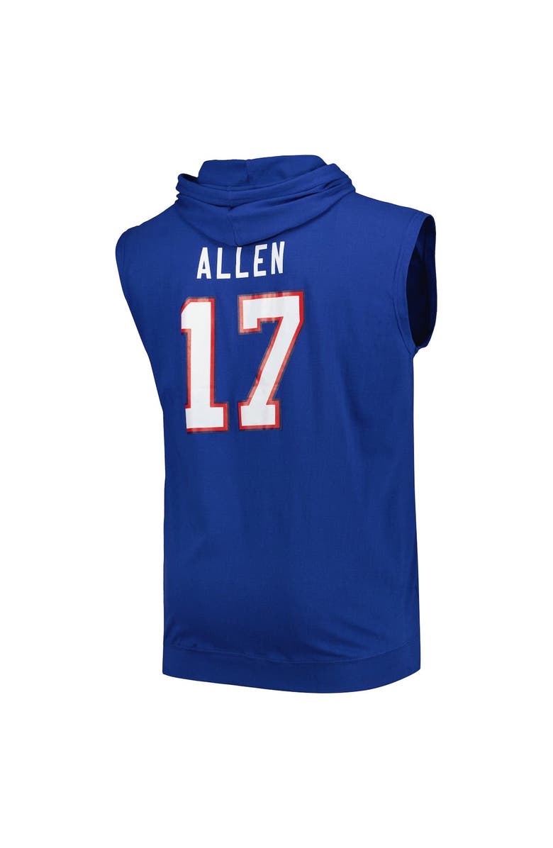 PROFILE Men's Fanatics Branded Josh Allen Royal Buffalo Bills Big & Tall Muscle Pullover Hoodie, Alternate, color,