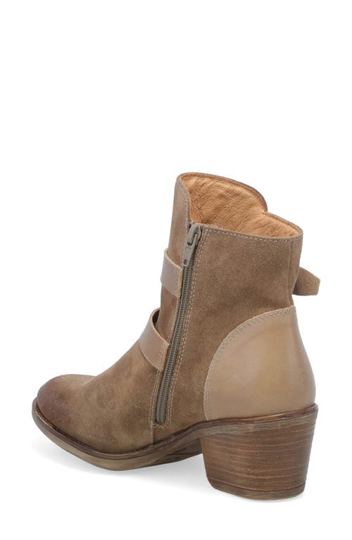 Miz Mooz Dayla Moto Bootie In Taupe Suede