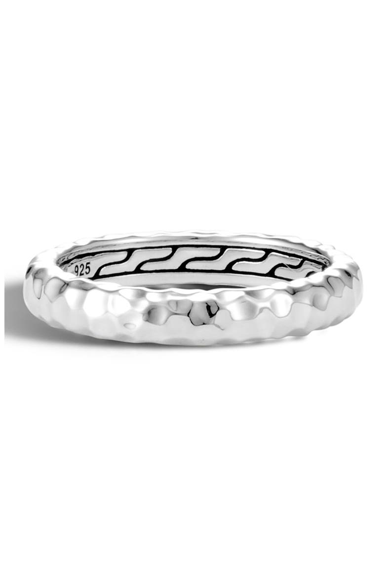 Hammered 3.5mm Band Ring, Alternate, color, SILVER