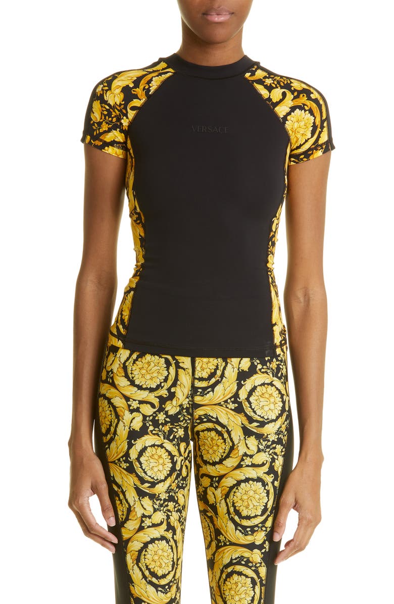 Versace Barocco Print T-Shirt, Main, color, 