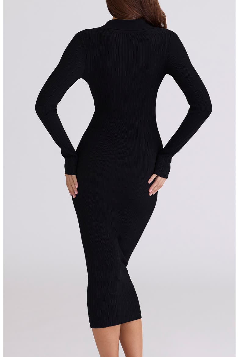 Sabra Long Sleeve Rib Sweater Dress, Alternate, color, BLACK