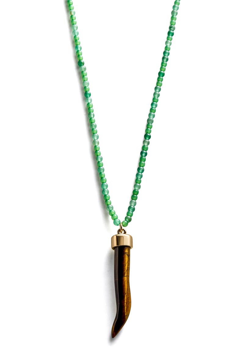 Maeve Semiprecious Pendant Necklace, Alternate, color, BROWN MULTI