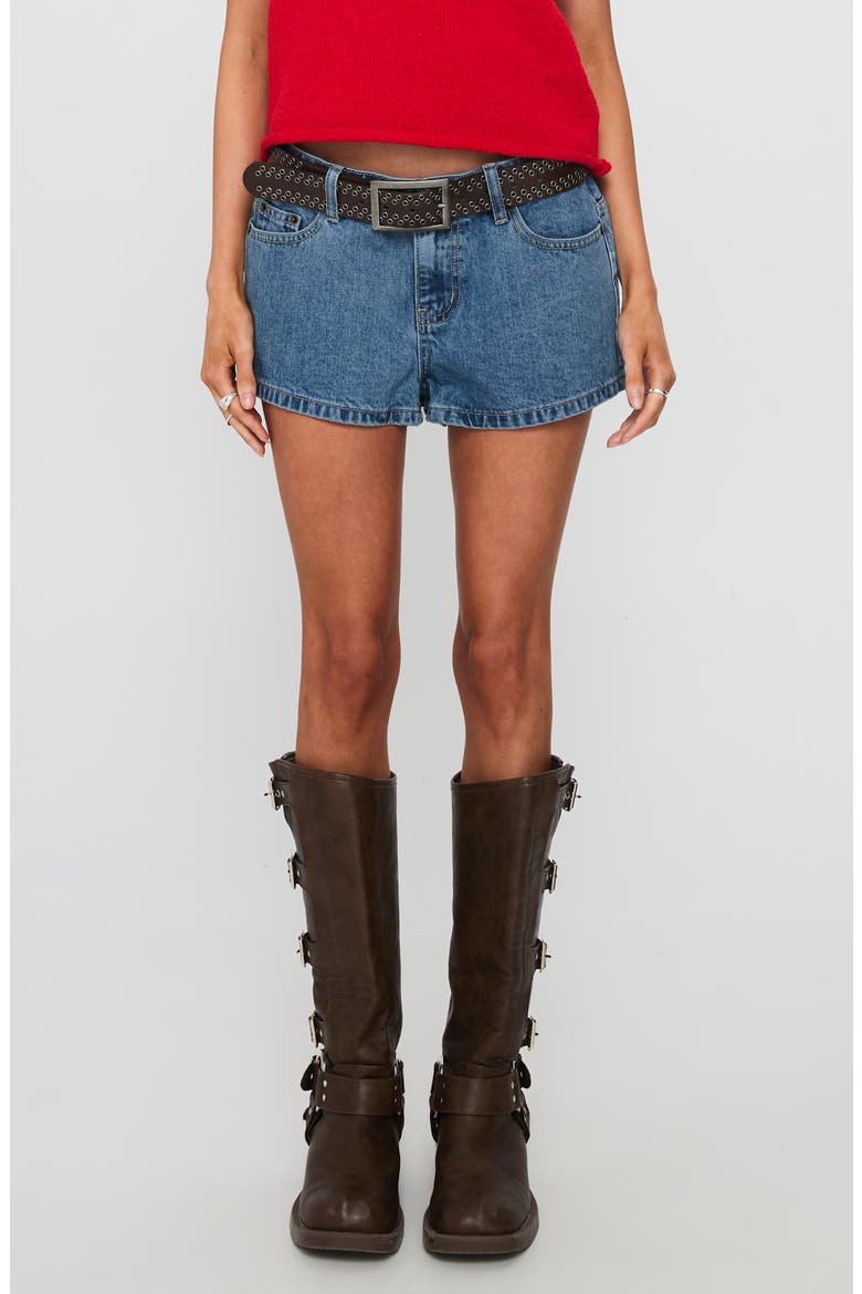 Dreamful Low Rise Denim Shorts, Main, color, LIGHT WASH