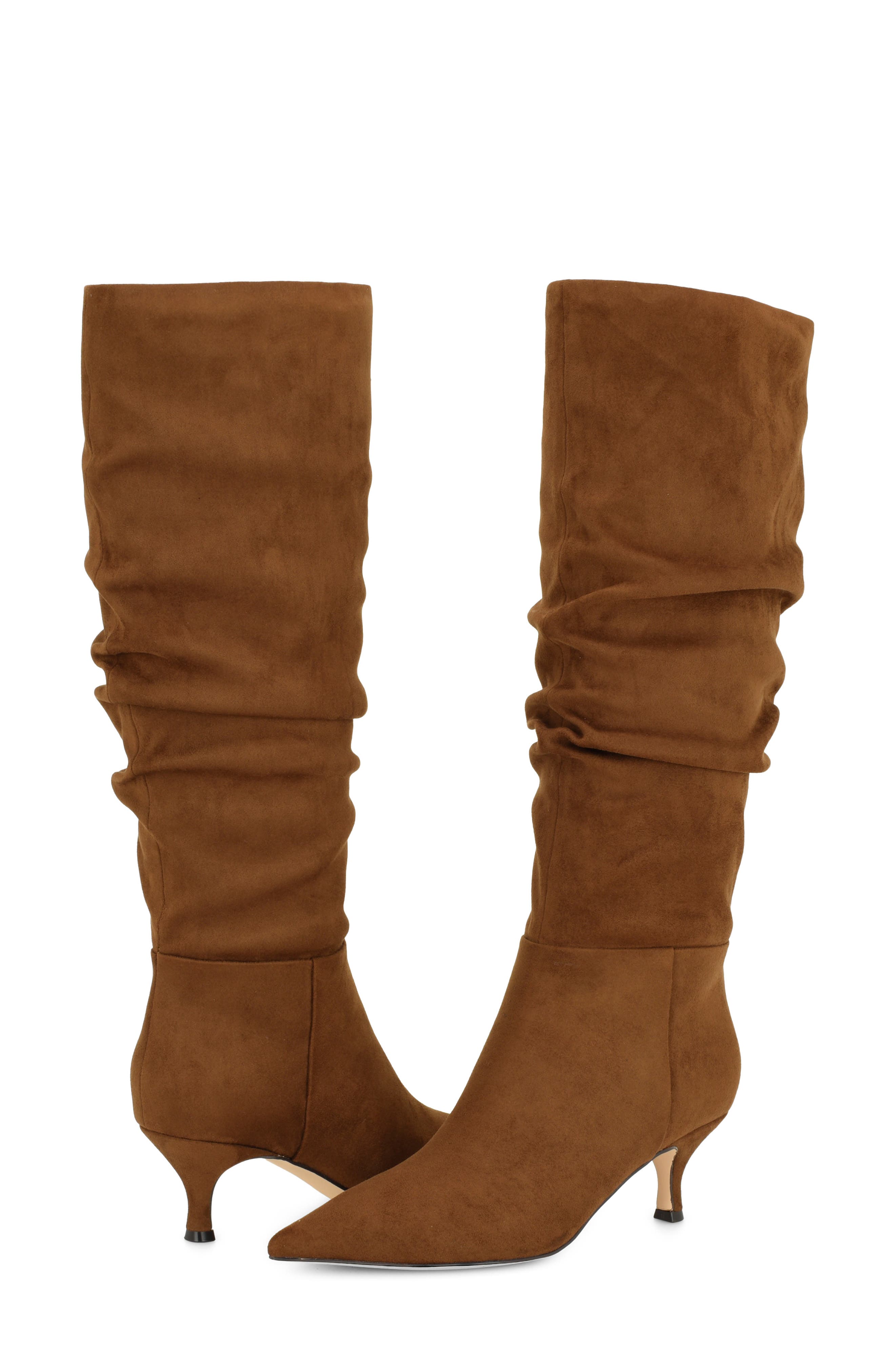 Sawyor Faux Leather Knee High Boot, Alternate, color, MEDIUM BROWN
