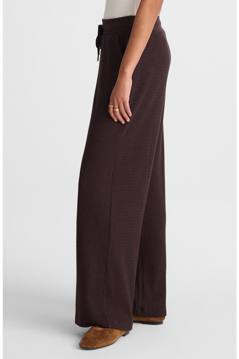Waffle Wide Leg Pajama Pant, Alternate, color, MOLASSES