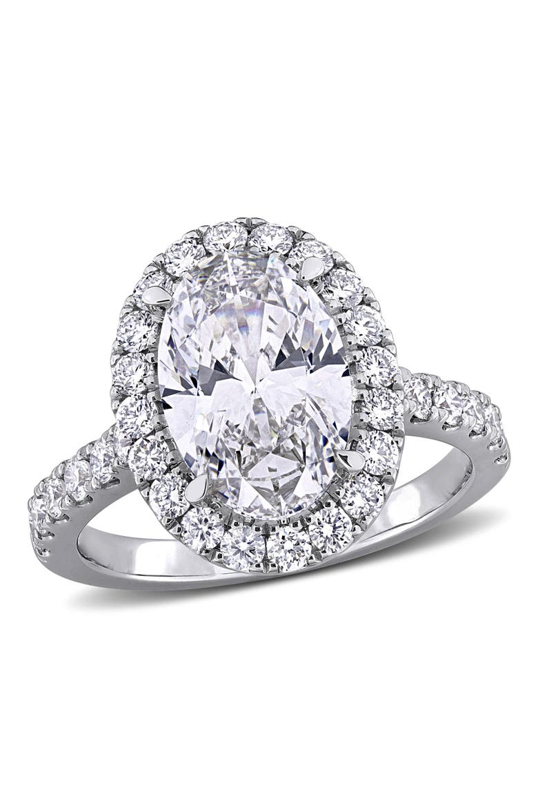 3-7/8 CTW Lab-Grown Diamond Oval Halo Ring 14k, Main, color, White Gold