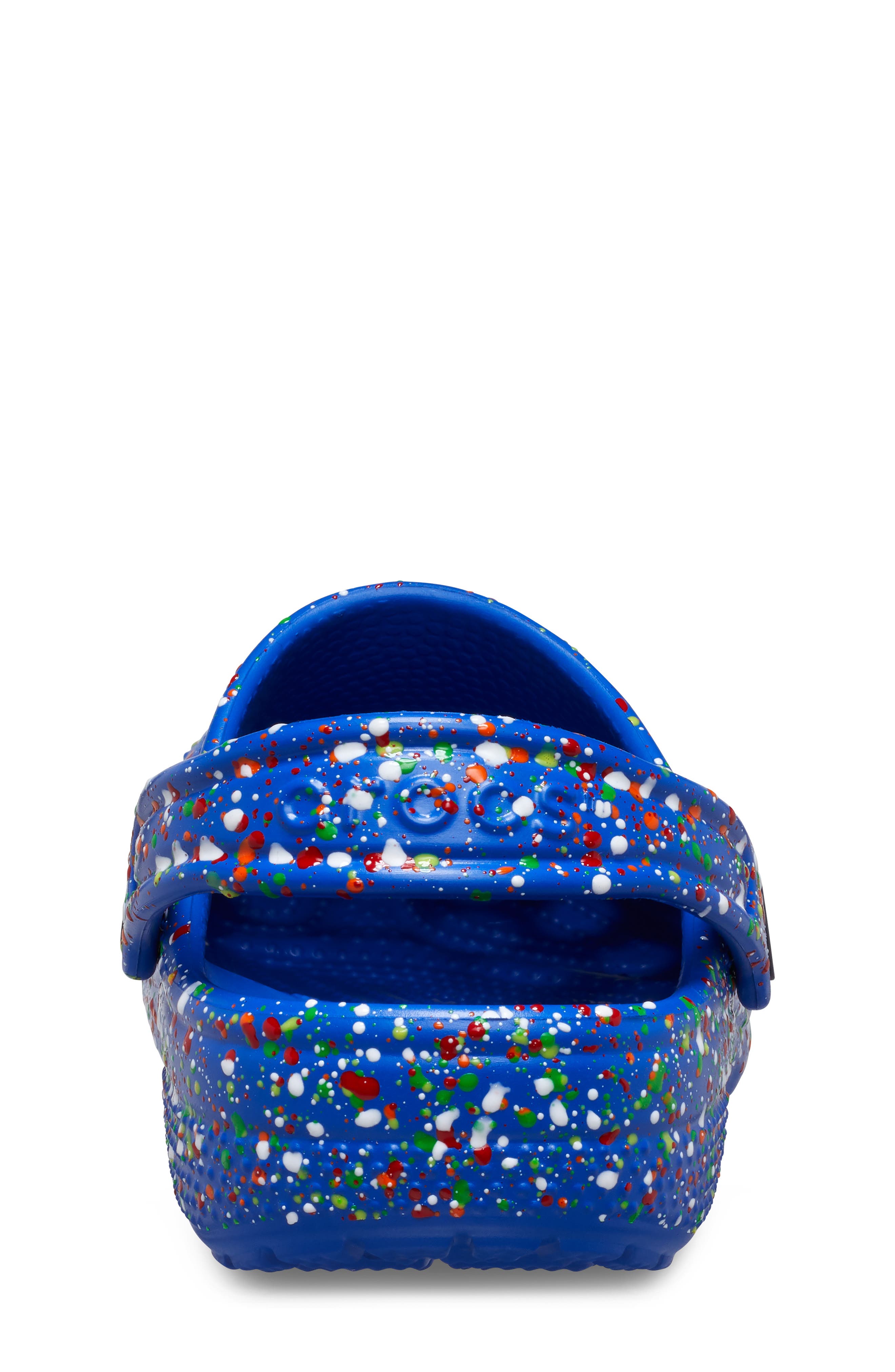CROCS Kids' Classic Paint Splatter Clog, Alternate, color, Blue Bolt