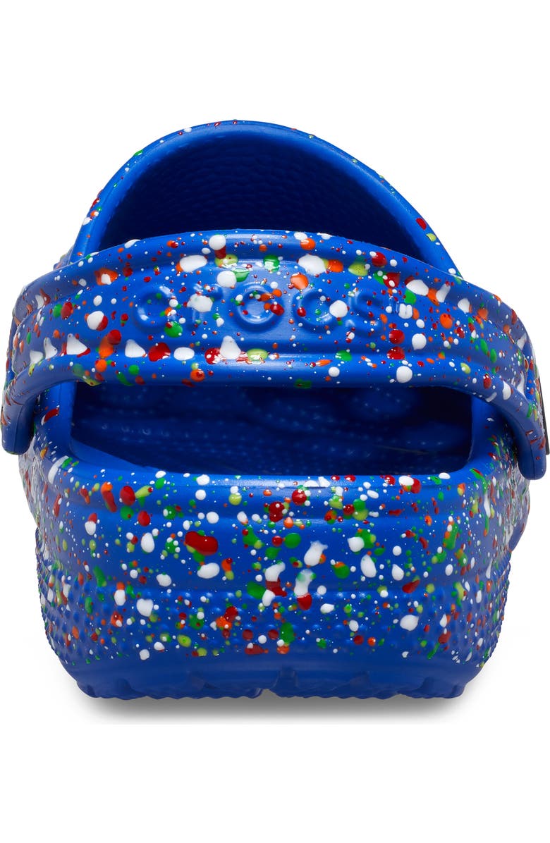 CROCS Kids' Classic Paint Splatter Clog, Alternate, color, Blue Bolt