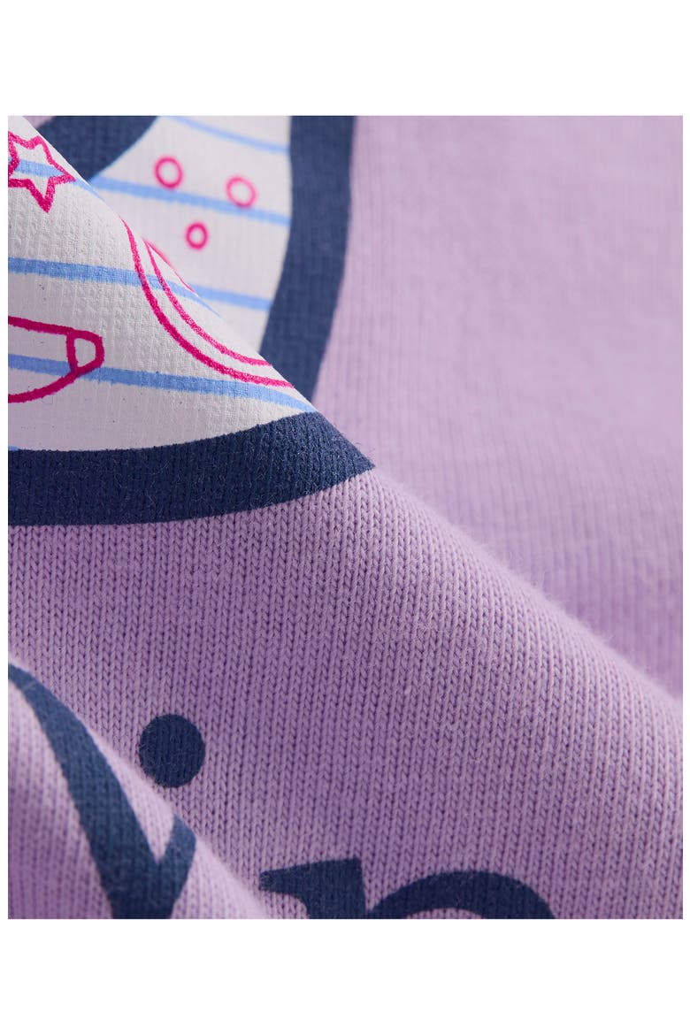 Kids' Back to School Doodle Whale Pocket Graphic Cotton T-Shirt, Alternate, color, LILAC BREEZE