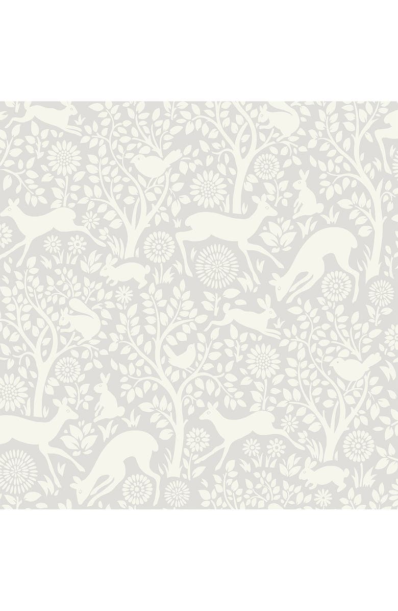 Wallpops Grey Merriment Peel & Stick Wallpaper, Main, color, Grey