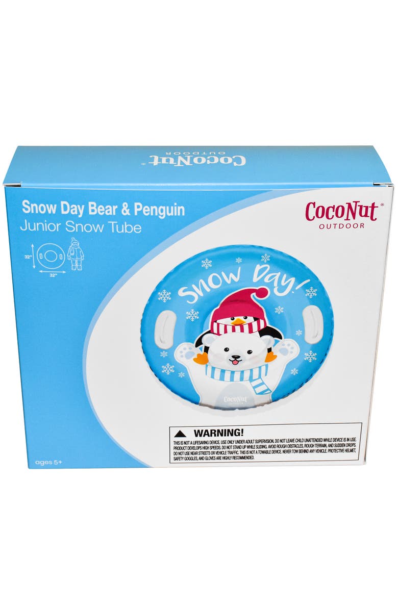 Coconut Outdoor Snow Day Bear & Penguin 32" Junior Snow Tube,5+, Alternate, color, Multicolored