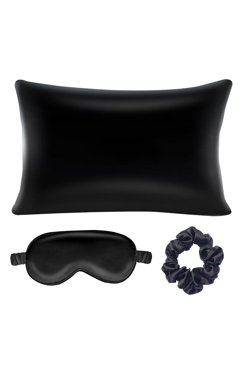 Market Fresh Beauty Silk Sleep Mask, Pillowcase & Scrunchie Set, Main, color,