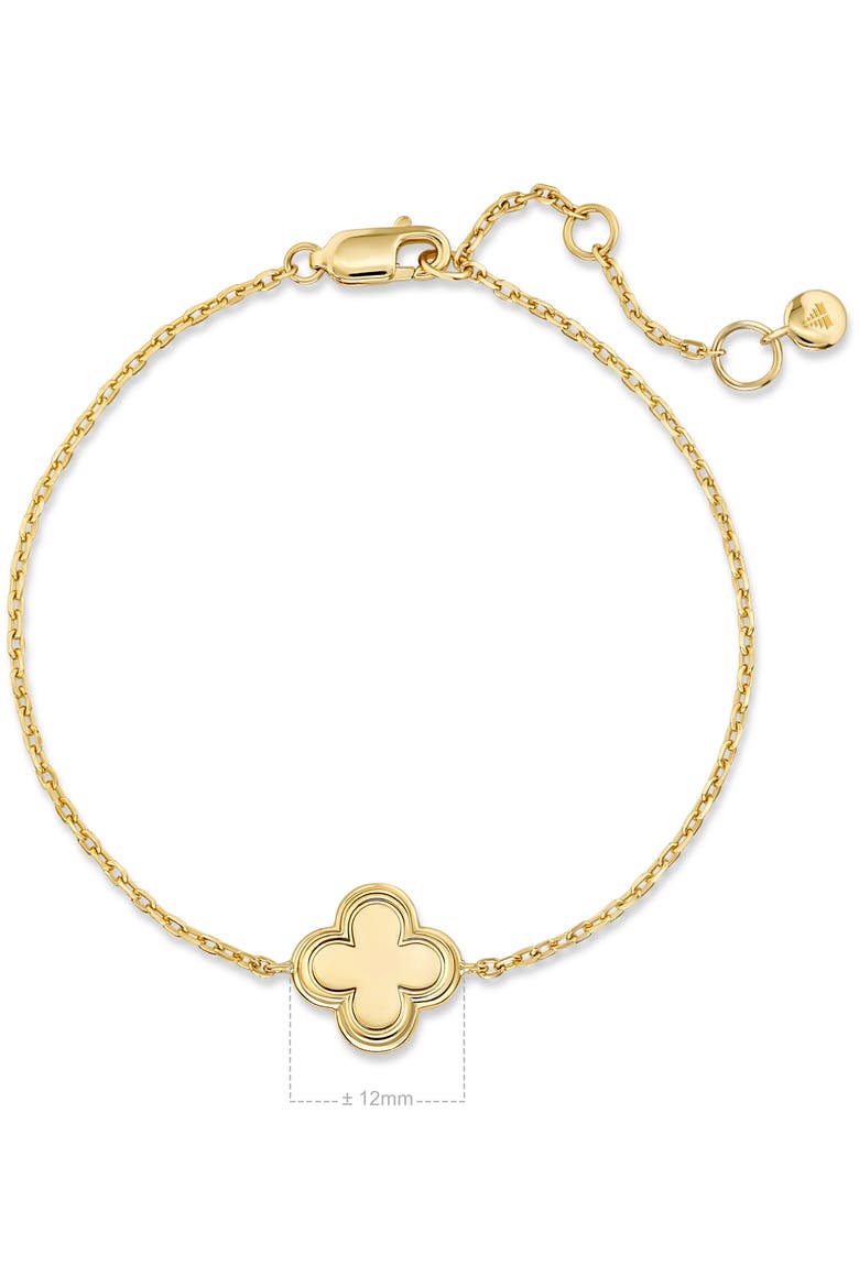 Clover Chain Bracelet in Gold Plated Sterling Silver, Alternate, color, Yellow Gold