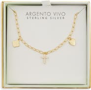 ARGENTO VIVO Mixed Charm Paper Clip Necklace