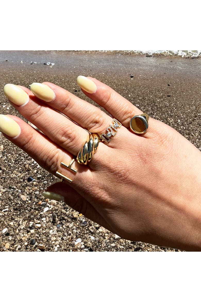 Golden Bar Ring, Alternate, color, Yellow Gold