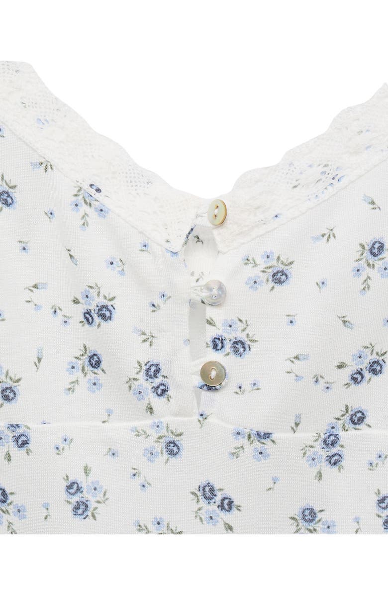 MANGO Floral Print Camisole, Alternate, color, White