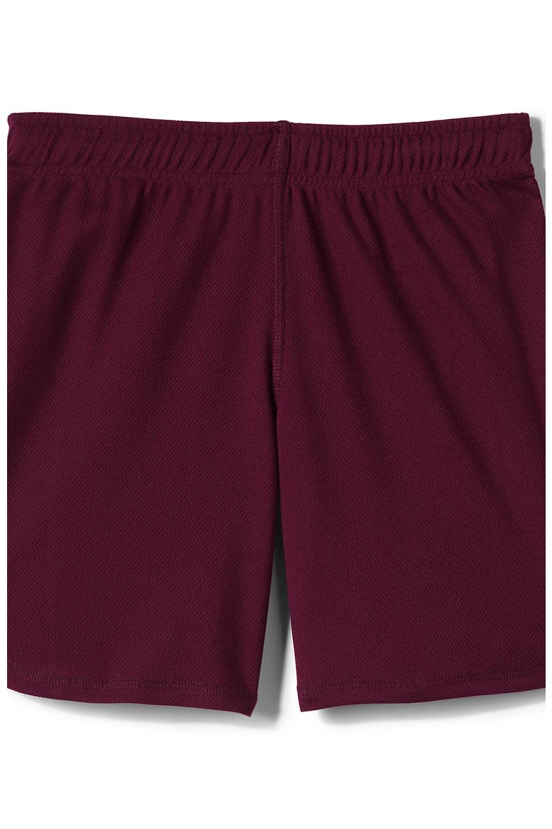 School Uniform Girls Mesh Gym Shorts, Alternate, color, Burgundy