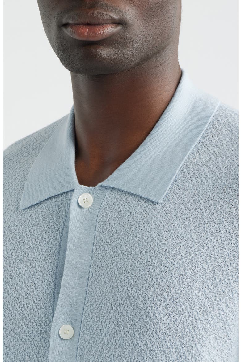 Short Sleeve Wool Cardigan, Alternate, color, PALE BLUE