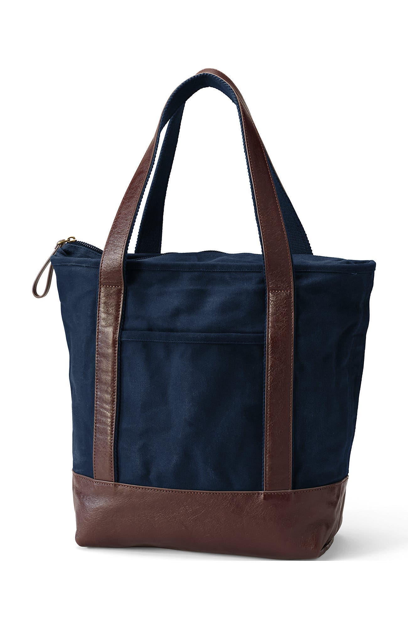 Large Waxed Canvas Tote Bag, Alternate, color, Radiant Navy