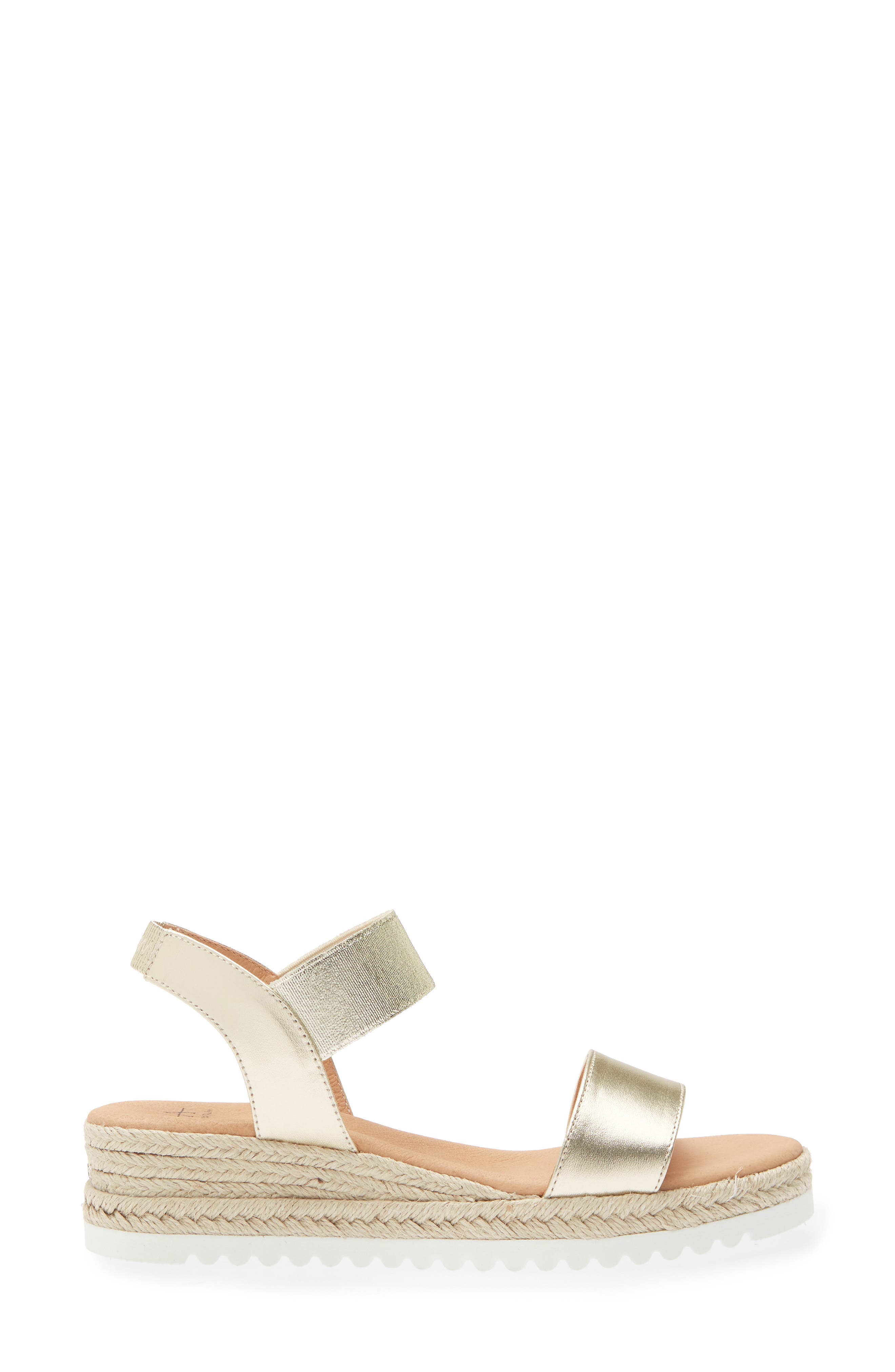 Avina Espadrille Wedge Sandal, Alternate, color, CHAMPAGNE METALLIC