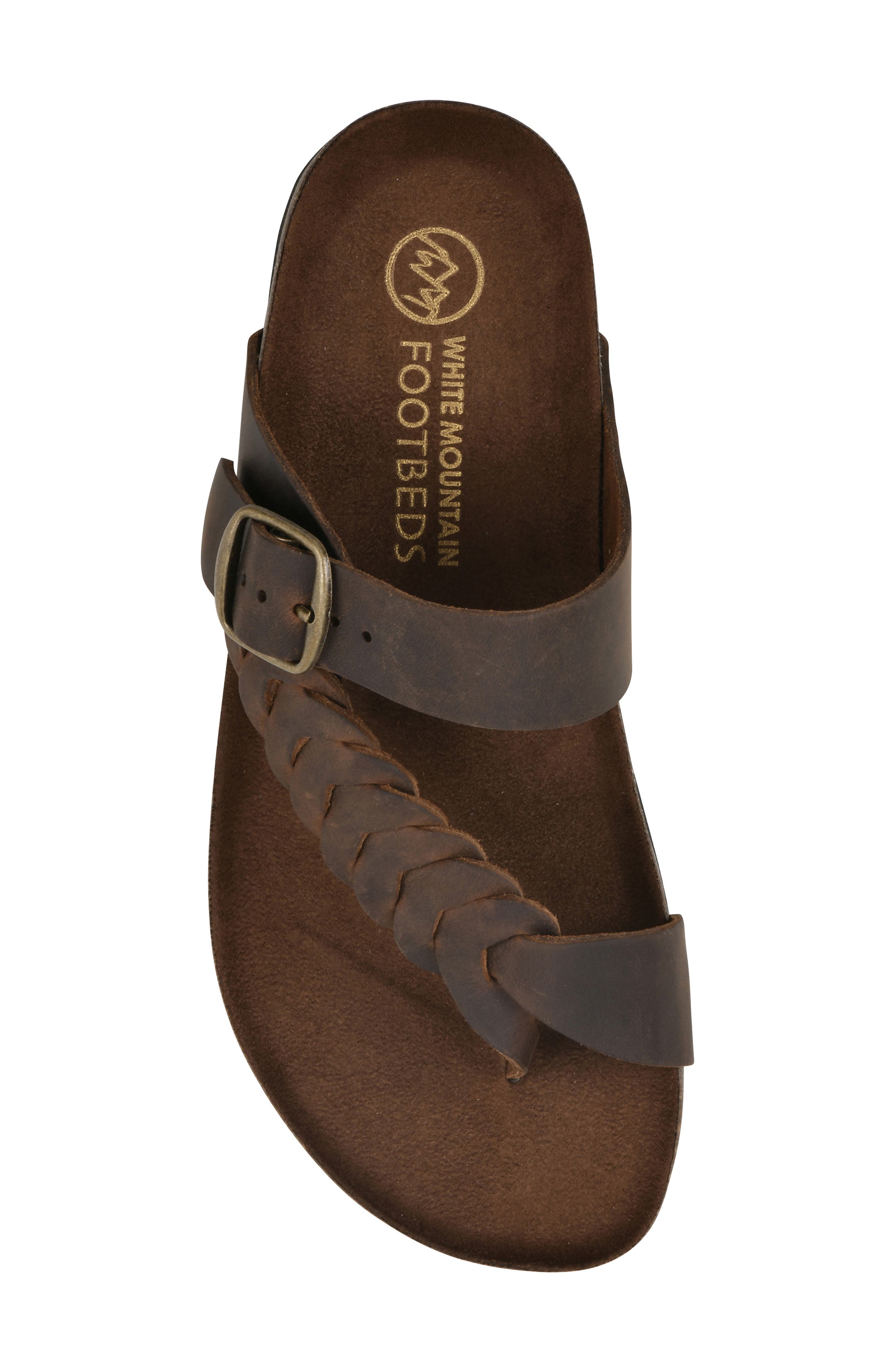 Happier Sandal, Alternate, color, BROWN/ LEATHER