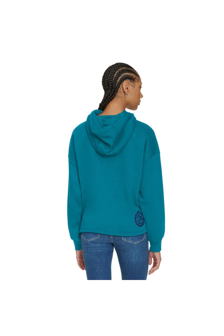 Women's Tommy Jeans Teal Charlotte Hornets Stella Cropped Pullover Hoodie, Alternate, color, Teal