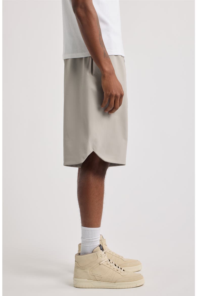 Signature Relaxed Fit Drawstring Sweat Shorts, Alternate, color, STONE