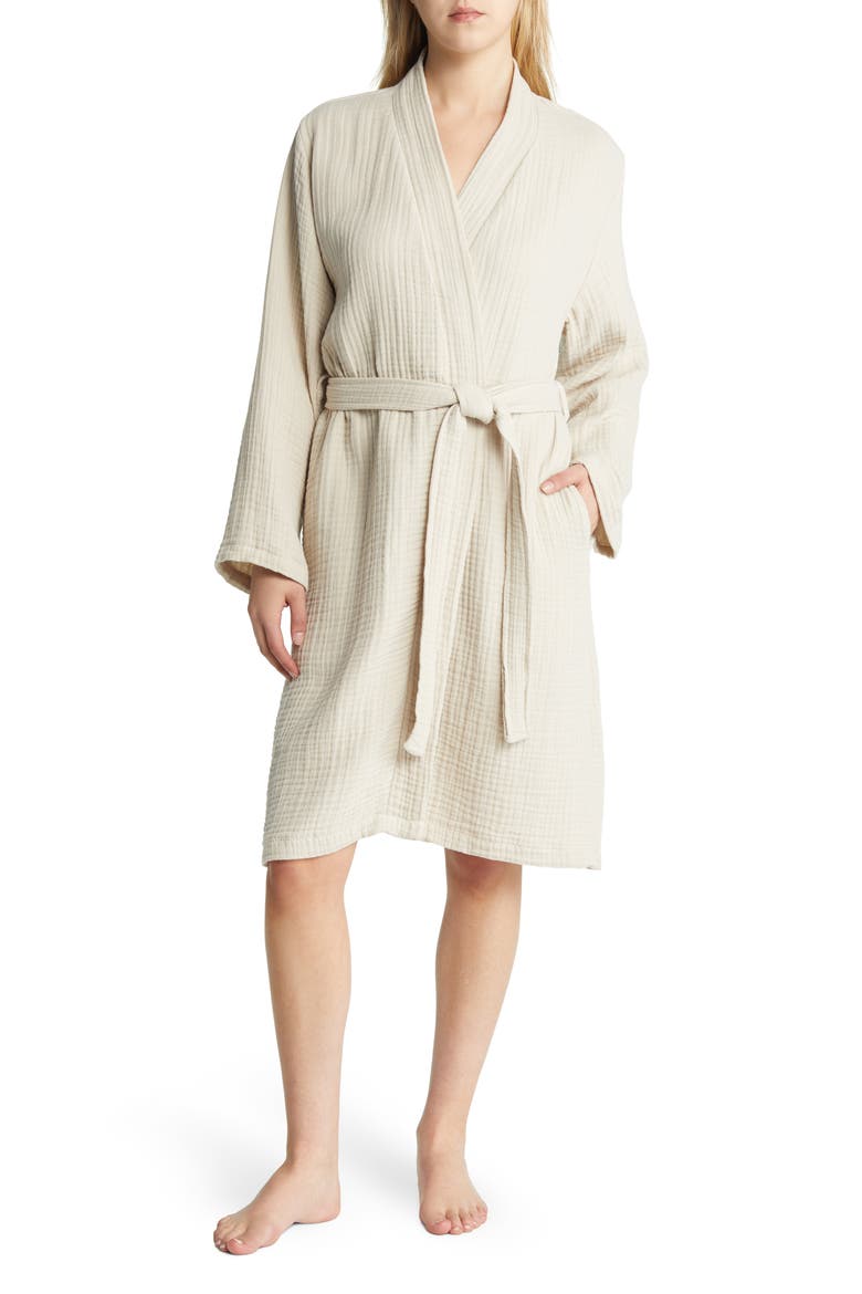 Gender Inclusive Cloud Cotton Robe, Main, color, BONE