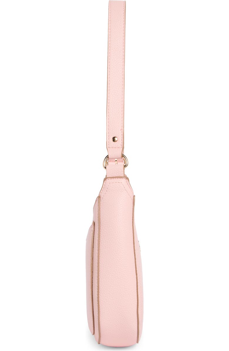 Nanette Lepore Crescent Faux Leather Shoulder Bag, Alternate, color, Peachy Pink