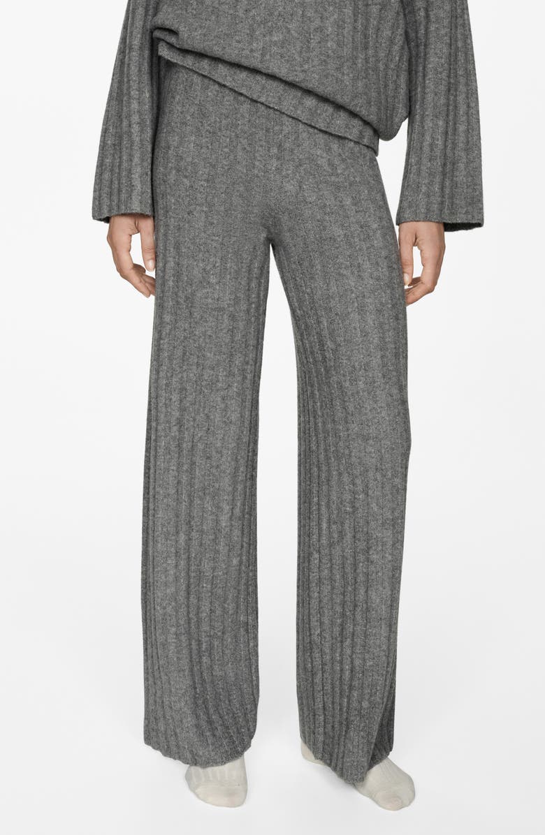 MANGO Rib Pull-On Pants, Main, color,