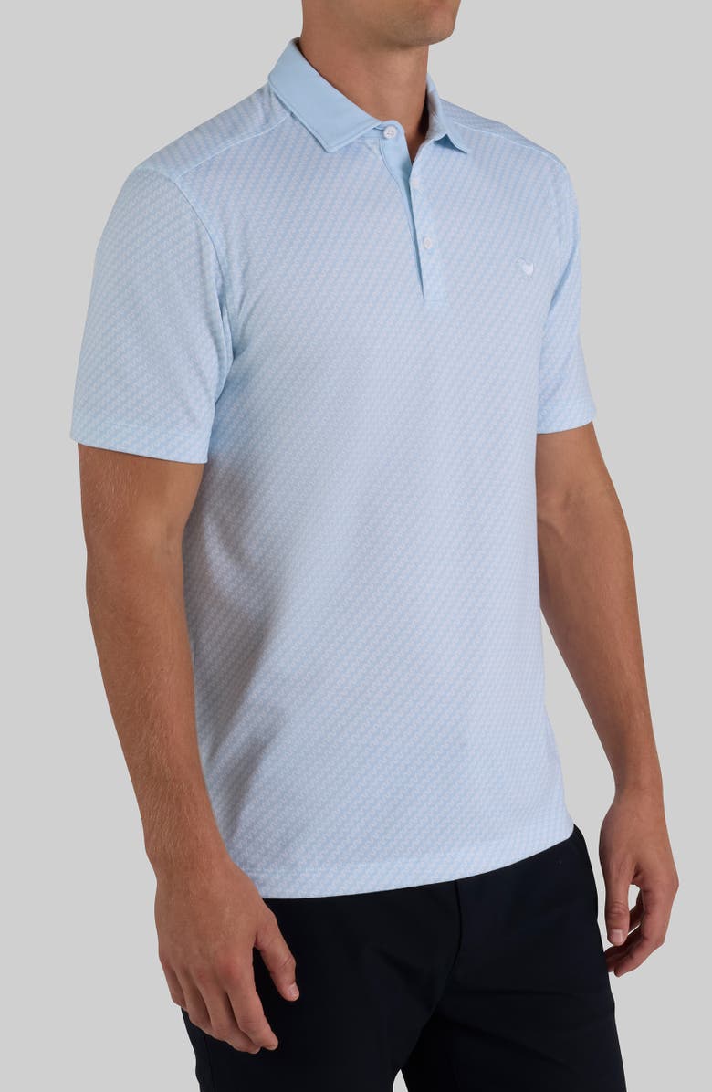 Bad Birdie Evolution Ridge Performance Piqué Golf Polo, Alternate, color, Baby Blue
