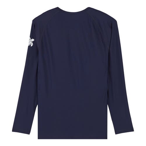 Vilebrequin Solid Rashguard In Bleu Marine