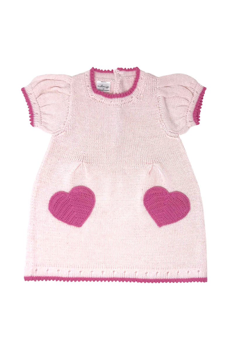 Melange Collection Heart Pocket Dress, Main, color, Pink