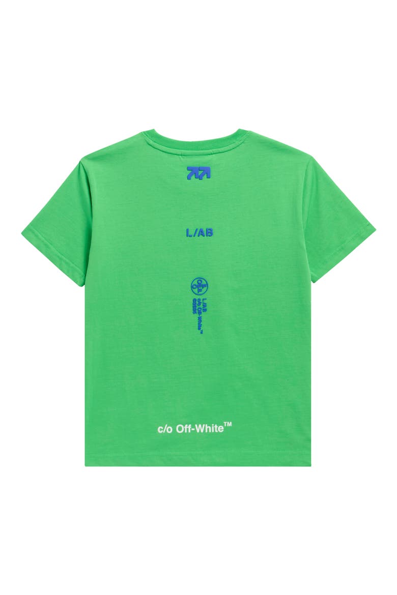 Kids' Off Stacked Logo T-Shirt, Alternate, color, CLASSIC GREEN