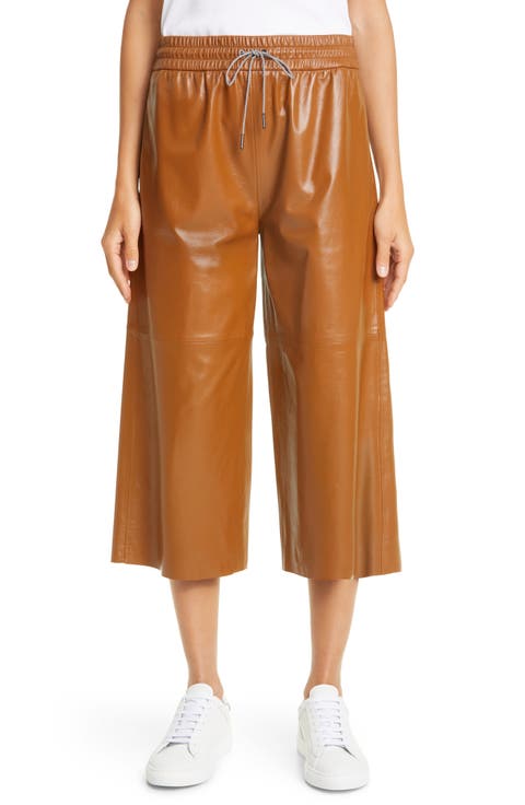Leather Wide Leg Pants