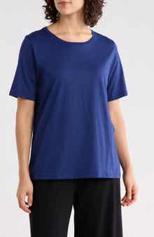 Eileen Fisher Crewneck Short Sleeve Organic Cotton T-Shirt