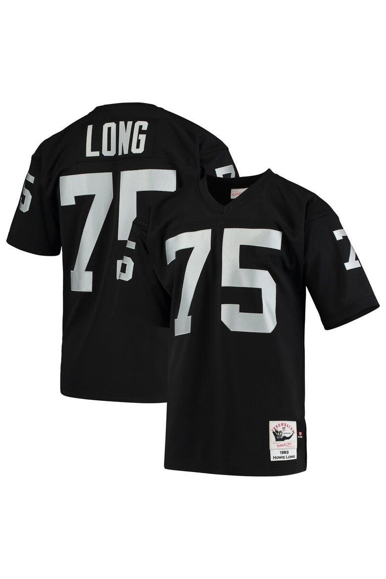 Men's Mitchell & Ness Howie Long Black Las Vegas Raiders 1983 Authentic Throwback Retired Player Jersey, Alternate, color, Black
