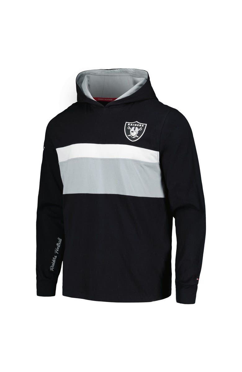 Tommy Hilfiger Men's Tommy Hilfiger  Black Las Vegas Raiders Morgan Long Sleeve Hoodie T-Shirt, Alternate, color, 