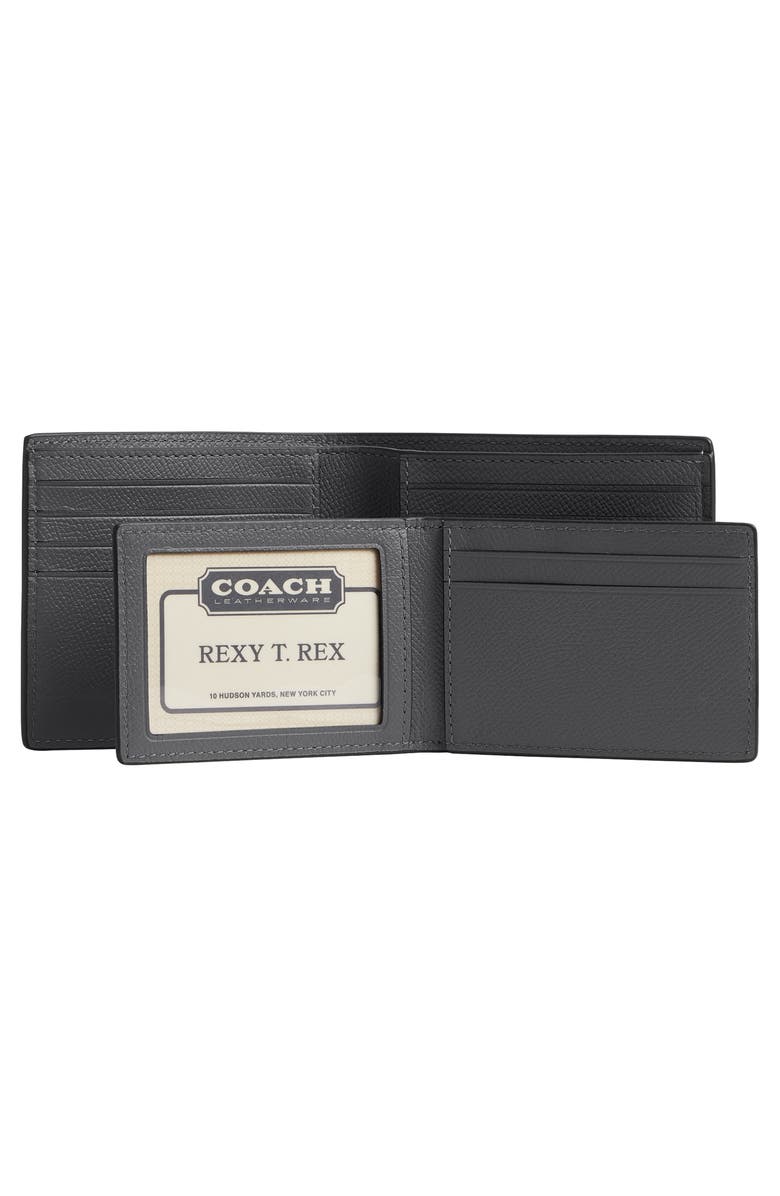 COACH 3-in-1 Signature Coated Canvas Wallet, Alternate, color, Grey Signature