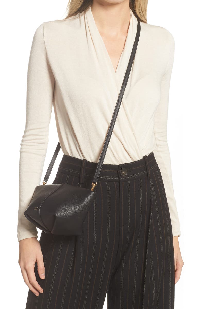Mansur Gavriel Mini Tulipano Leather Crossbody Bag, Alternate, color,