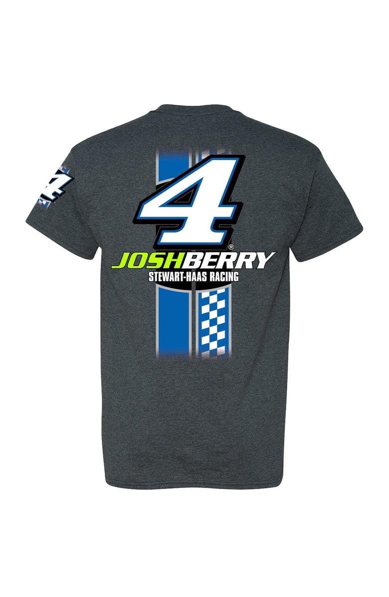 STEWART-HAAS RACING Men's Stewart-Haas Racing Team Collection  Heather Charcoal Josh Berry Lifestyle T-Shirt, Alternate, color, Heather Charcoal