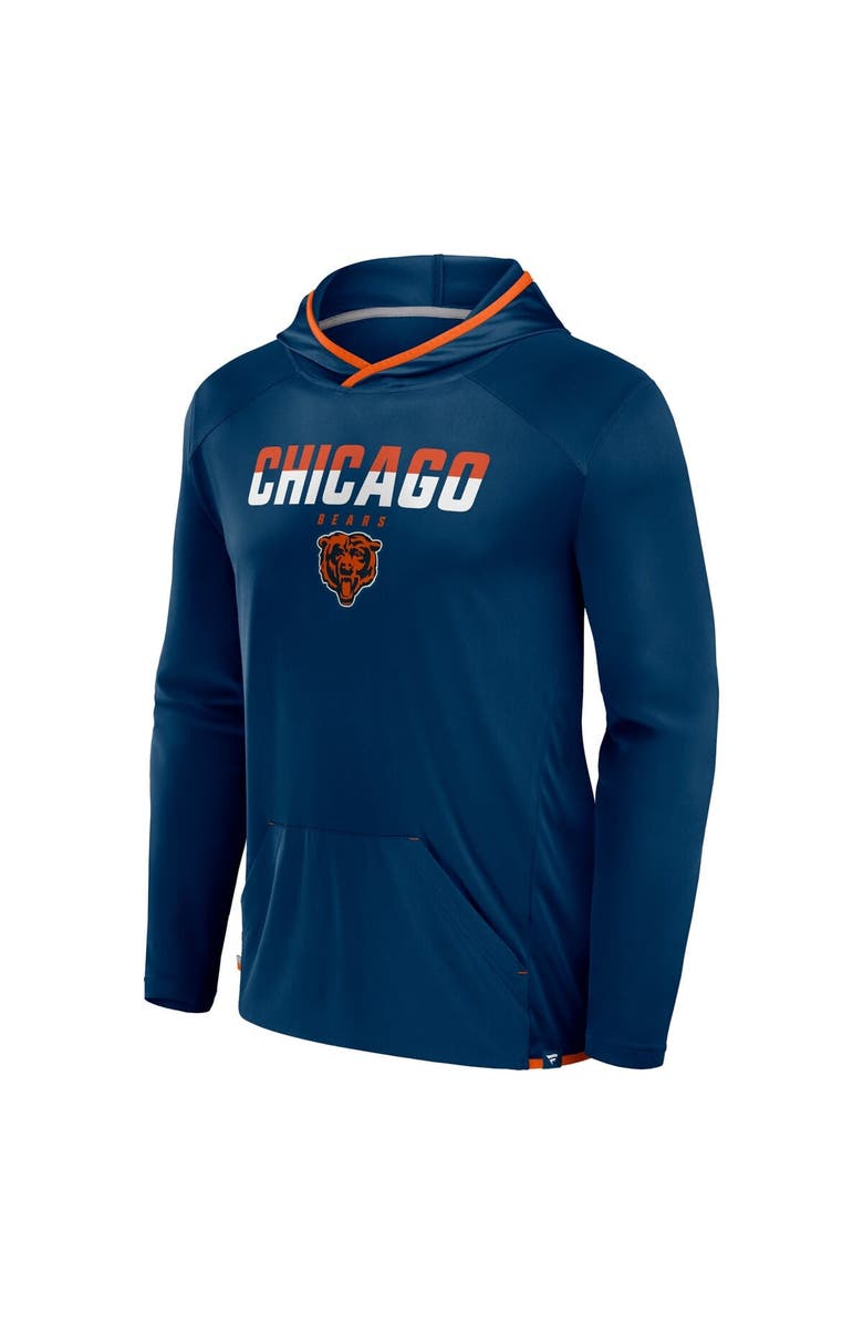 FANATICS Men's Fanatics Navy Chicago Bears Transitional Defender Hoodie Long Sleeve T-Shirt, Alternate, color, Navy
