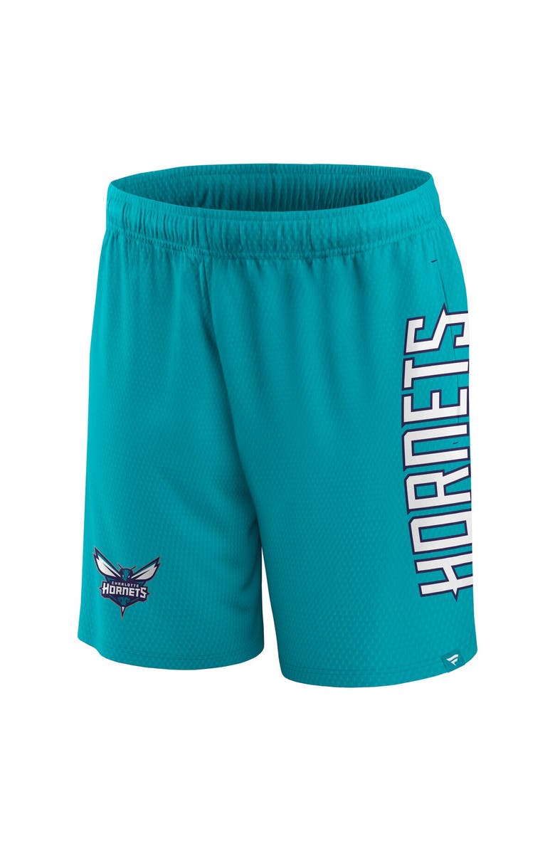 FANATICS Men's Fanatics Branded Teal Charlotte Hornets Post Up Mesh Shorts, Alternate, color, Teal