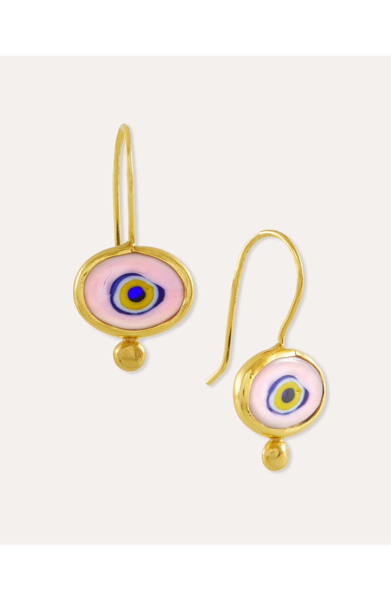 Ottoman Hands Alara Evil Eye Drop Earrings, Main, color, Gold
