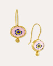 Ottoman Hands Alara Evil Eye Drop Earrings