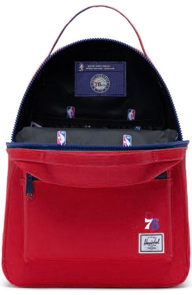 Herschel Supply Co. Red Philadelphia 76ers Nova Mid-Size Backpack, Alternate, color,