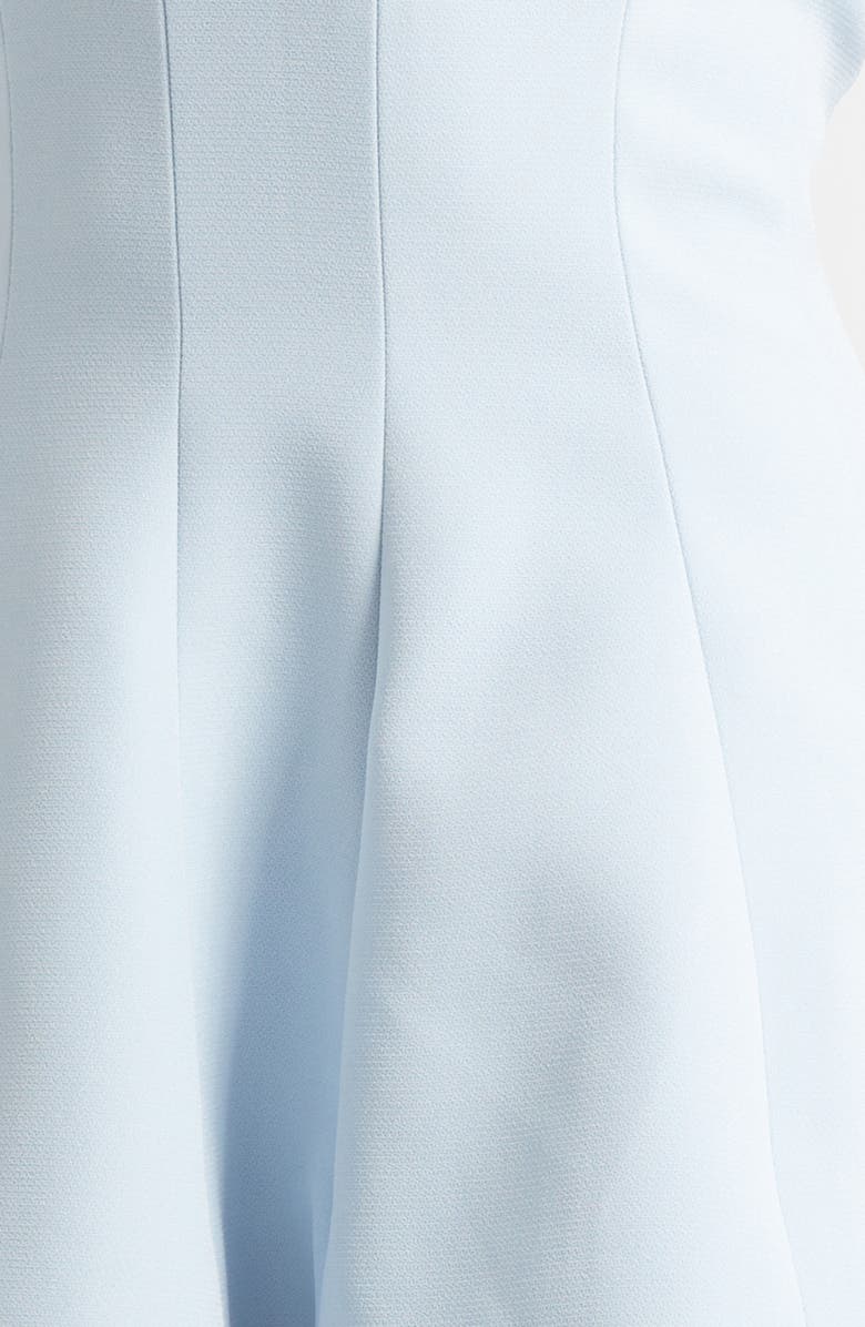 Stine Goya Floral Appliqué Mixed Media Bustier Midi Dress, Alternate, color, Light Blue Bloom